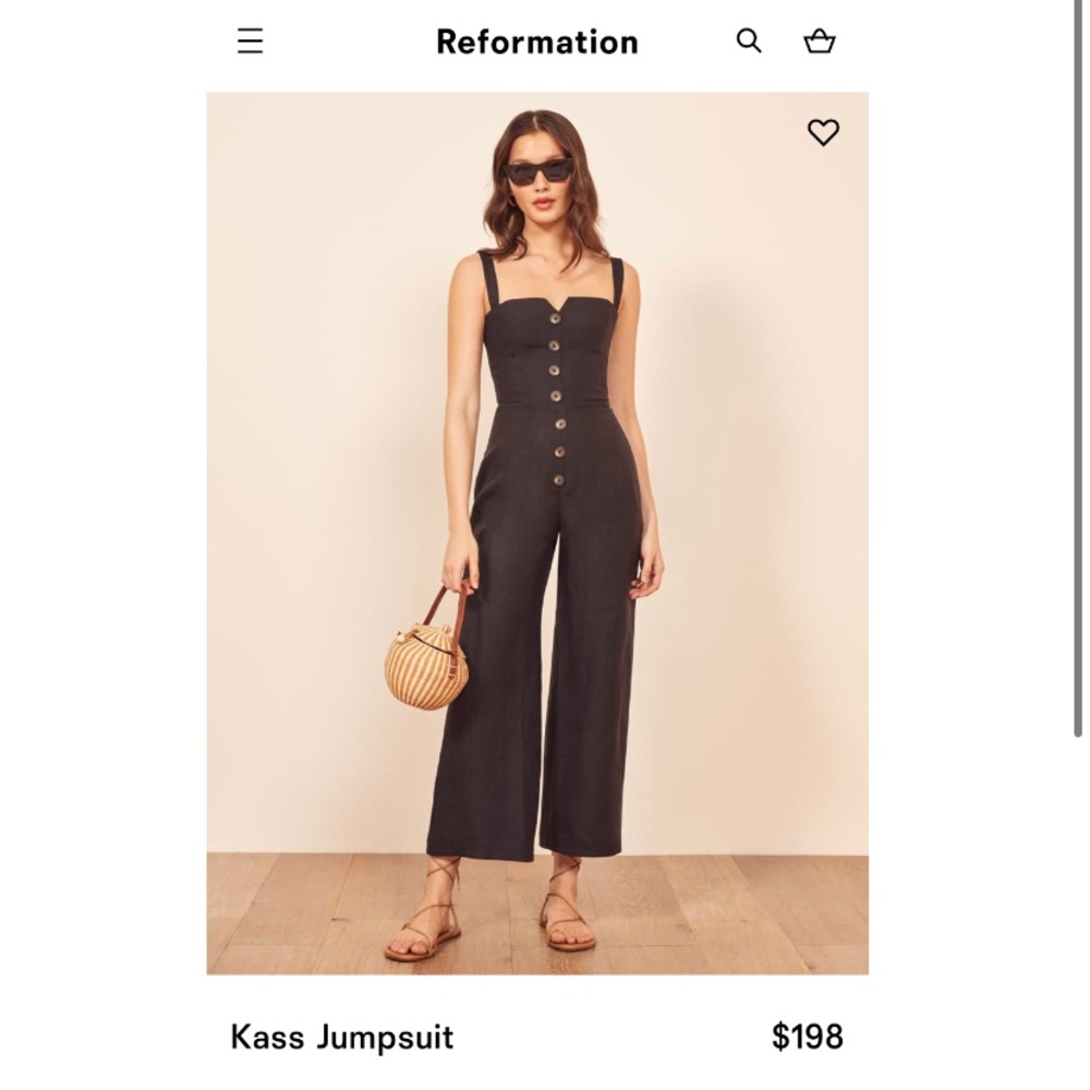 NWT Reformation Kass Jumpsuit